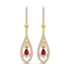 REYES Nouveautés Bijoux de mode Boucles d'oreilles en or massif 14 carats avec moissanite, faites à la main, design personnalisé, cadeau de mariage, bijoux fins - Product Image 6