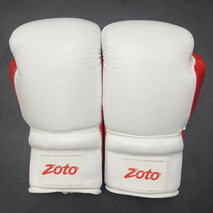 Guantes de Boxeo de Competición ZOTO de Cuero Genuino, Guantes de Combate con Cordones Personalizados y Costuras Resistentes, Venta al Por Mayor - Product Image 3