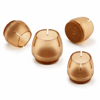 Embouts de pieds de chaise en PVC brun de 20 mm, embouts ronds pour pieds de table et de chaise