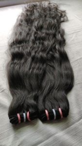 Extensiones de Cabello Humano Remy Virgen Natural Negro Ondulado Profundo Indio Crudo, de Una Sola Capa, con Trama, Ondas Naturales Profundas - Product Image 5
