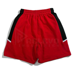 Relevo Men's Polyester Shorts Mid Waist Drawstring Closure Side Stripe Pocket Casual Breathable Woven Fabric Sport Style - Product Image 3
