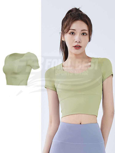 Top de Yoga sin Mangas para Mujer, de Secado Rápido, Transpirable, sin Costuras, Ecológico, con Relleno en el Pecho, Compresión y Cintura Alta - Product Image 6