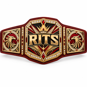Cinturón de Campeonato de Boxeo RITS Dorado con Corona de Diamantes de Imitación y Diseño de Cinturón de Campeonato de Boxeo con Diamantes de Imitación Dorado RITS - Product Image 3