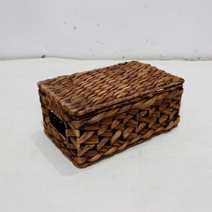Panier de rangement moderne en osier tressé, étanche et écologique, avec poignée, pour l'organisation de la cuisine et de la salle de bain, lot de 2 pièces - Product Image 2