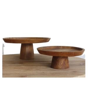 Support à gâteau en bois de style luxe en forme de déchirure unique Nouvel ensemble pour une utilisation dans la cuisine pour les fêtes d'anniversaire et la décoration de mariage au prix de gros - Product Image 1