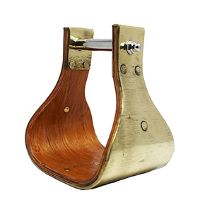 Estribos de madera con marco de latón y herrajes metálicos. Estribos de madera con marco de latón. Estribos de madera para caballo. Estribos de madera de la mejor calidad al 100%. - Product Image 1