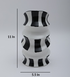 Jarrón de Porcelana Art Deco con Acabado Mate, Diseño Facial, Hecho a Mano, Ecológico, Decoración de Mesa, Orificio de Drenaje, Base Antideslizante, 8-16 Pulgadas - Product Image 2
