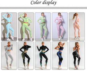 2 piece sports <b>bra</b> sets Seamless Gym Set Women 7 Colors Top <b>Bra</b> Leggings Sport Women Fitness Clothing Sportwear Yoga Sets - Product Image 4