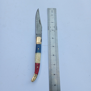 มีดพับเหล็กดามัสกัสแบบทำมือมีดทำครัว - Product Image 2