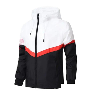 Chaqueta cortavientos con capucha y cremallera de un cuarto, 100% poliéster, resistente al viento, con forro de malla, impermeable, con impresión por sublimación, para hombre. - Product Image 6