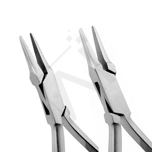 Pince à bec plat Accuram Professional Goslee pour orthodontie, en acier inoxydable, pour le façonnage de fils dentaires en laboratoire - Product Image 6