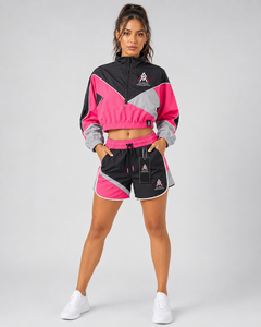 Conjunto Corto Cortavientos para Mujer, Chaqueta y Pantalones Cortos Elegantes, Ropa Deportiva Ligera y Cómoda, Última Moda - Product Image 1