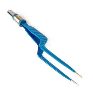 Azicon's European Bipolar Bayonet Forceps - Stainless Steel Reuse Autoclavable Neurosurgical Coagulation Bipolar Bayonet Forceps - Product Image 3