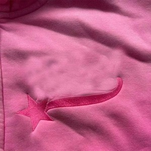 Sweat-shirt à capuche zippé pour femme avec motif étoile à paillettes, en coton tricoté, décontracté, pour l'automne, impression de strass - Product Image 6