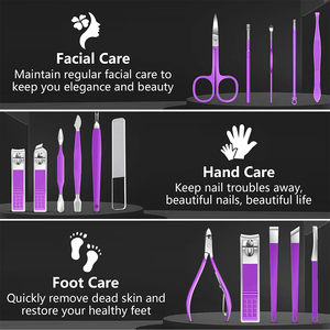 Kit de Soins Professionnel Classique Mini Manucure Pédicure, Trousse de Voyage 4-en-1 en Acier Inoxydable, Coupe-Ongles Simple - Product Image 3