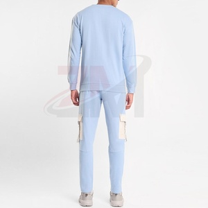 Ensemble de survêtement pour homme, idéal pour l'extérieur, comprenant un sweat à capuche imprimé et un pantalon de survêtement, respirant, léger, de couleur unie et de marque - Product Image 3