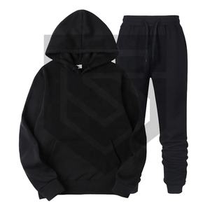 Vêtements de sport décontractés pour hommes XS-XL pull à capuche pantalon deux pièces ensemble sweats légers avec motif solide et imprimé - Product Image 1