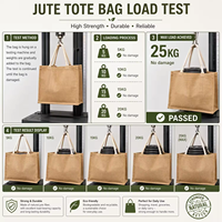 Sac fourre-tout promotionnel en toile de jute robuste, personnalisé avec logo, réutilisable, écologique, sur mesure, pour la vente en gros