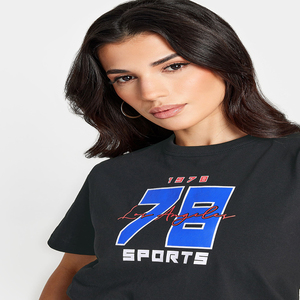 Custom Women's Printed T-Shirts Comfortable Cotton Blend Fabric T-Shirts Soft Breathable Casual Wear Short Sleeve Women's Shirts - Product Image 5