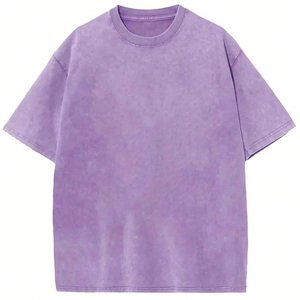 <b>Drop</b> Shoulder Mens & Women Oversized Long <b>Acid</b> Washed 100% Cotton T-Shirt with Custom Logo Vintage Design - Product Image 2