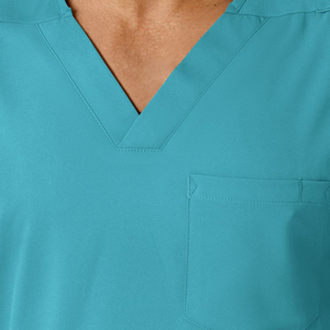 Tenue d'hôpital élégante et tendance, ensemble de blouses d'infirmière personnalisées, pantalon de jogging extensible en spandex, haut à col en V, uniforme médical en polyester - Product Image 6