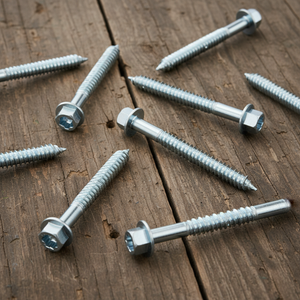 Tornillo de Cabeza Hexagonal Externa de Acero al Carbono CLASE 4, Marca PDC, Modelo 4, Resistente a la Corrosión, Galvanizado en Caliente, Rosca para Madera, Métrica/Pulgada - Product Image 1