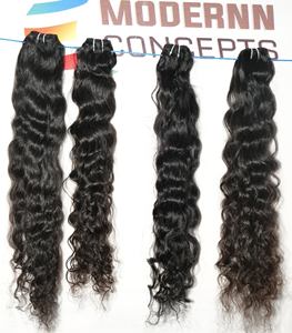 100% pas cher brut en gros cuticule alignée couleur de brillance naturelle Double trame longue branche ondulée extensions de cheveux humains brésiliens - Product Image 4