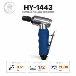 เครื่องเจียลมุมฉาก HY-1443 ขนาด 1/4 นิ้ว ความเร็วสูง ไม่มีเกียร์ คุณภาพพรีเมียม ผลิตในไต้หวัน พร้อมด้ามจับแบบมุมฉาก และระบบระบายอากาศด้านหลัง - Product Image 1