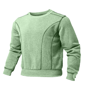 Sweat-shirt unisexe en coton à coupe classique, col rond, couleur unie, tricoté, décontracté, pour l'automne - Product Image 5