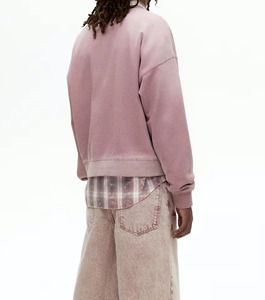 เสื้อสเวตเชิ้ตคอกลมทรงโอเวอร์ไซส์แบบยูนิเซ็กซ์ สีพื้น ผ้าถัก สวมใส่สบายๆ สำหรับฤดูใบไม้ร่วง - Product Image 4