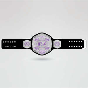 Custom <b>Wrestling</b> <b>Belt</b> With Purple Logo Design Metal Championship Title <b>Belt</b> Sport Equipment PP Material traditional leather - Product Image 2