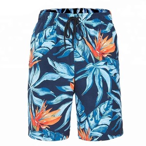 <b>Men's</b> 100% Cotton Vintage Board Shorts Quick Dry Drawstring Casual Swim <b>Trunks</b> Mid Waist Short Length - Product Image 1
