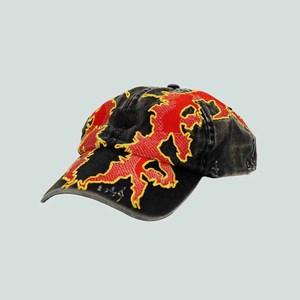 Gorra de Béisbol Negra Unisex con Bordado de Dragón Rojo, Estilo Urbano de 6 Paneles, para Primavera/Verano, Talla 58-60CM - Product Image 1