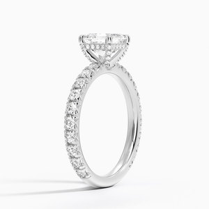 BOJ <b>Ring</b> 055 Asscher Cut 925 <b>Silver</b> Olympia Three Quarter Coverage Diamond 2ct D Color VVS1 Moissanite GRA Certified <b>Ring</b> - Product Image 2