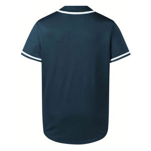เสื้อเบสบอลแบบยูนิเซ็กส์ แขนสั้น ติดกระดุม สีน้ำเงินเข้ม ผ้าโพลีเอสเตอร์ ระบายความชื้น สำหรับผู้ใหญ่ ทรงปกติ ใส่ได้ทุกฤดู - Product Image 2