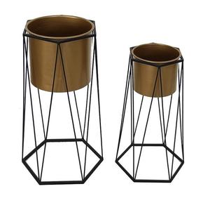 Maceta Decorativa de Hierro Metálico con Acabado Rústico para Sala de Estar, Patio, Jardín y Oficina, Decoración con Plantas - Product Image 5