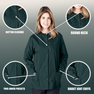 Women's Medical Scrub Jackets <b>Needle</b> Detection Custom Branding Professional Healthcare Workwear OEM Manufacturing Export Markets - Product Image 4