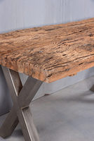 Table centrale de salon en bois massif style ancien, support vintage, table basse, ronde, en bois de couleur blanche, pour salon, style vieilli, 1 pièce