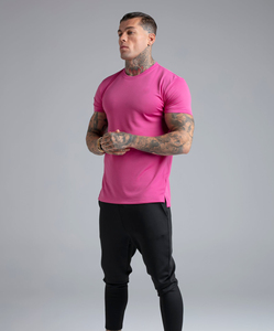 Camiseta de Verano Informal para Hombre, Diseño Único, Manga Corta, Color Sólido, Tela de Poliéster/Algodón, Secado Rápido - Product Image 5