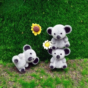 ของเล่นโคอาล่าจากฝูงสูงขนาดเล็ก1in สำหรับตกแต่งบ้านตุ๊กตาเฟอร์นิเจอร์ - Product Image 2