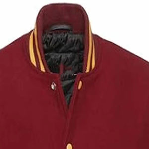 Veste universitaire personnalisée avec logo, manches en cuir, broderie noire, pour couple, style baseball, hiver, pour homme - Product Image 2