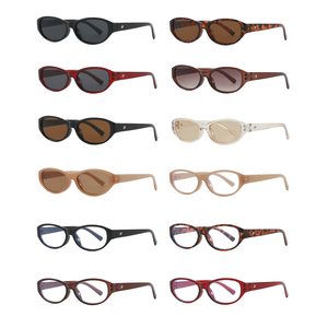 Gafas de Sol Ovaladas de Estilo Europeo Americano Retro, Unisex de Alta Gama, UV400, Montura Completa, Estilo Urbano y Elegante - Product Image 4