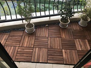 Carreaux de sol en bois imbriqués, pièces, interface utilisateur, pour balcon/plancher, Installation, bricolage, KD Patio jardin - Product Image 2