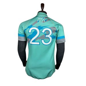 Custom Men's Spandex/Polyester V-neck Animal Print Breathable Sublimation Transfer Front Logo Rugby Jersey Uniform Quick Dry - Product Image 2