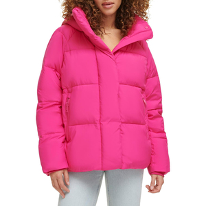 Veste matelassée imperméable pour femme, style hiver décontracté, col montant, couleur unie, nouvelle collection OEM. - Product Image 6