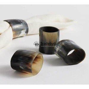 Anneau de serviette élégant en corne écologique, fait main, accessoire de table haut de gamme pour cadeaux Tradebyd - Product Image 1