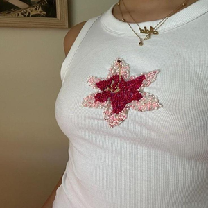 Top de mujer con bordado de cuentas para la colección de verano, estilo bohemio, top sin mangas con bordado de cuentas para mujer - Product Image 1