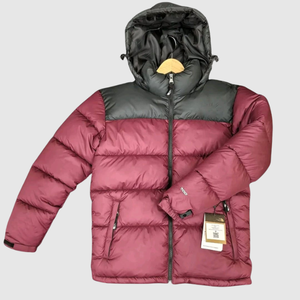 Veste matelassée à capuche grise pour homme, coupe-vent, épaisse, décontractée, pour l'hiver, avec fermeture éclair, coupe régulière, veste rembourrée - Product Image 6