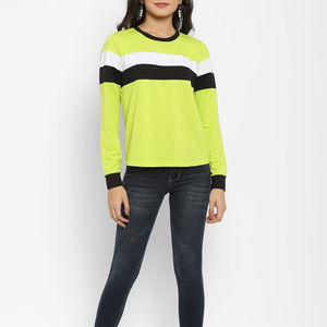 T-shirts pour femmes de haute qualité, couleur unie, sexy, à épaules tombantes, design personnalisé, uni, manches longues, couleur unie, confortables - Product Image 3