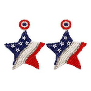 Pendientes Colgantes con Diseño Navideño Festivo, Hechos a Mano con Cuentas de Semillas, Bordado con Logotipo Personalizado, Accesorio de Moda - Product Image 4